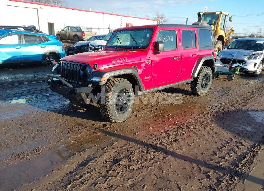 Photo 2 of 2021 Jeep Wrangler UNLIMITED WILLYS 4X4 (VIN 1C4HJXDG6MW610228)