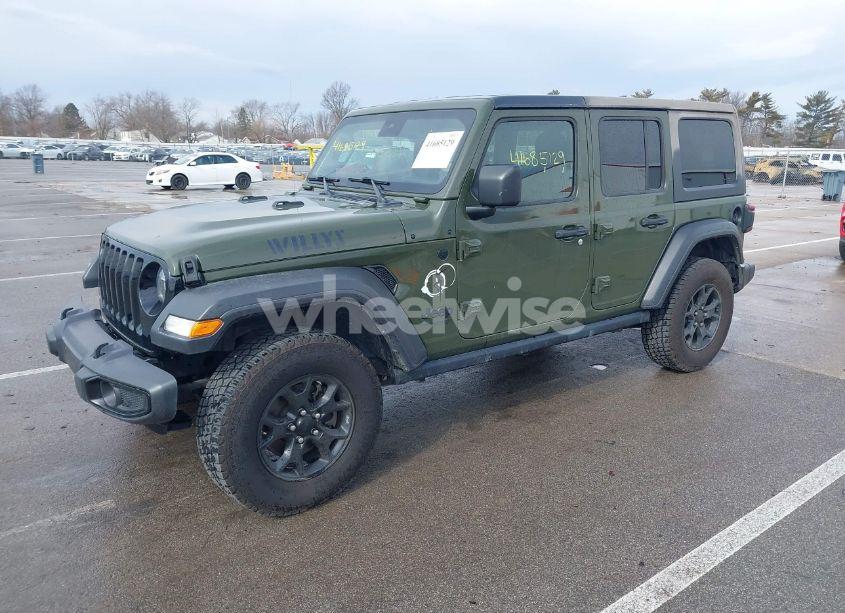 Photo 2 of 2021 Jeep Wrangler UNLIMITED WILLYS 4X4 (VIN 1C4HJXDG6MW743152)