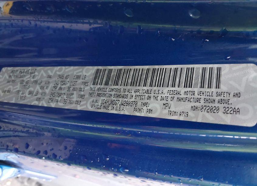 Photo 9 of 2018 Jeep Wrangler UNLIMITED SPORT S 4X4 (VIN 1C4HJXDG7JW280370)