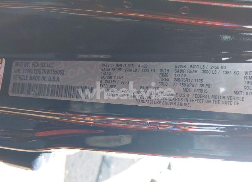 Photo 9 of 2022 Jeep Wrangler UNLIMITED SPORT S 4X4 (VIN 1C4HJXDG7NW165063)