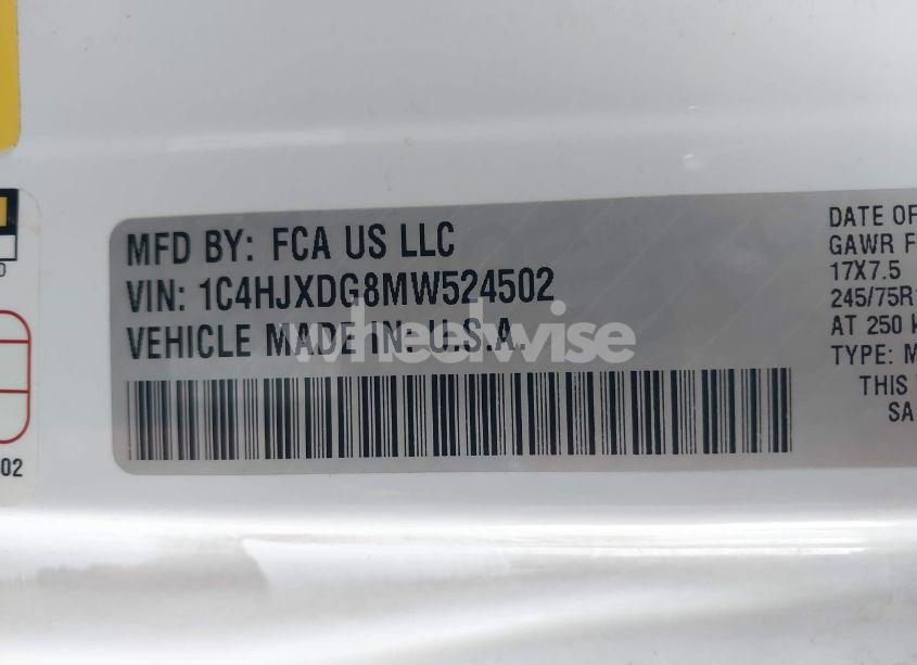 Photo 9 of 2021 Jeep Wrangler UNLIMITED SPORT S 4X4 (VIN 1C4HJXDG8MW524502)