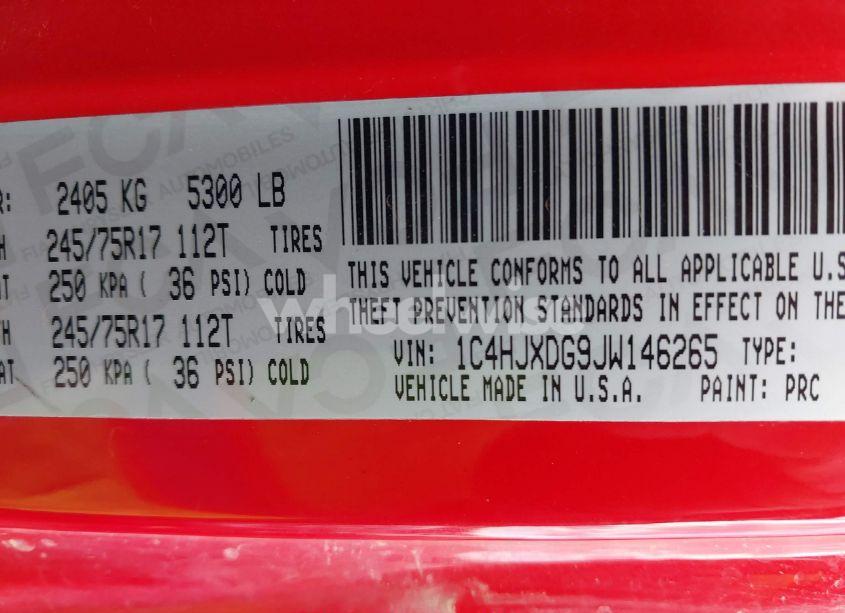 Photo 9 of 2018 Jeep Wrangler UNLIMITED SPORT S 4X4 (VIN 1C4HJXDG9JW146265)