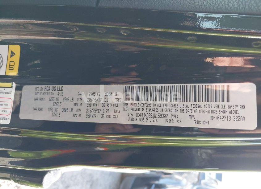 Photo 9 of 2018 Jeep Wrangler UNLIMITED SPORT 4X4 (VIN 1C4HJXDG9JW159307)