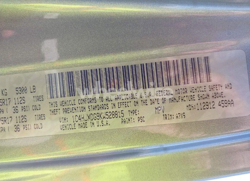 Photo 9 of 2019 Jeep Wrangler UNLIMITED SPORT S 4X4 (VIN 1C4HJXDG9KW528815)