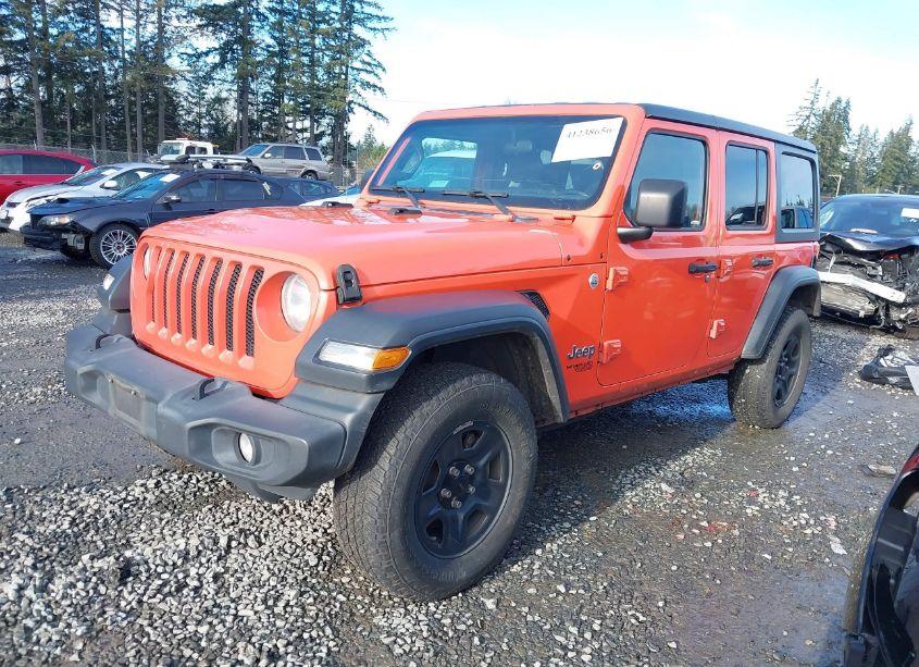 Photo 2 of 2018 Jeep Wrangler UNLIMITED SPORT 4X4 (VIN 1C4HJXDGXJW172339)
