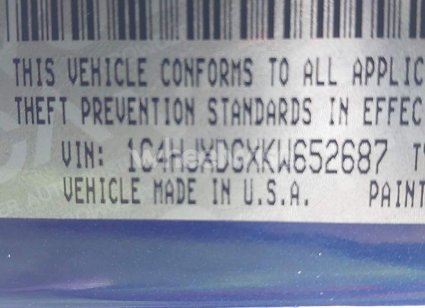 Photo 9 of 2019 Jeep Wrangler UNLIMITED SPORT S 4X4 (VIN 1C4HJXDGXKW652687)