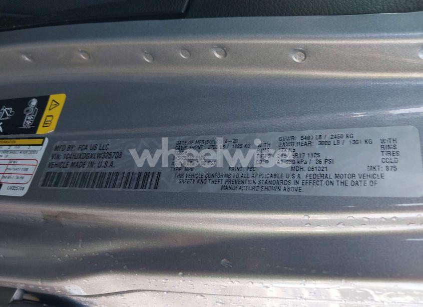 Photo 9 of 2020 Jeep Wrangler UNLIMITED SPORT S 4X4 (VIN 1C4HJXDGXLW325708)