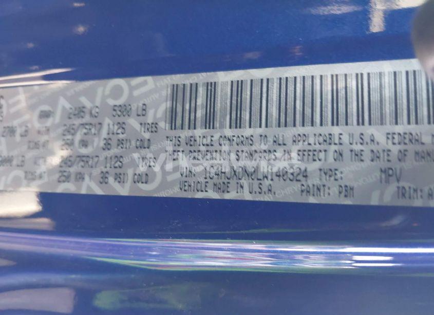 Photo 9 of 2020 Jeep Wrangler UNLIMITED SPORT S 4X4 (VIN 1C4HJXDN0LW140324)