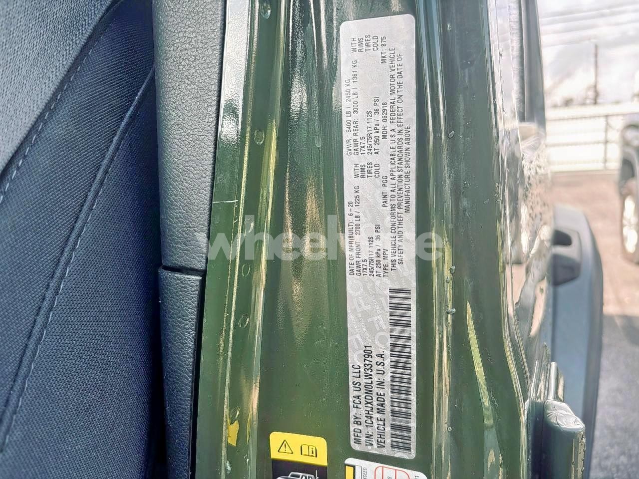 Photo 10 of 2020 JEEP WRANGLER UNLIMITED SPORT N/A (VIN 1C4HJXDN0LW337901)