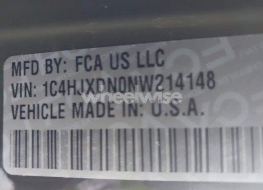 Photo 9 of 2022 Jeep Wrangler UNLIMITED SPORT S 4X4 (VIN 1C4HJXDN0NW214148)