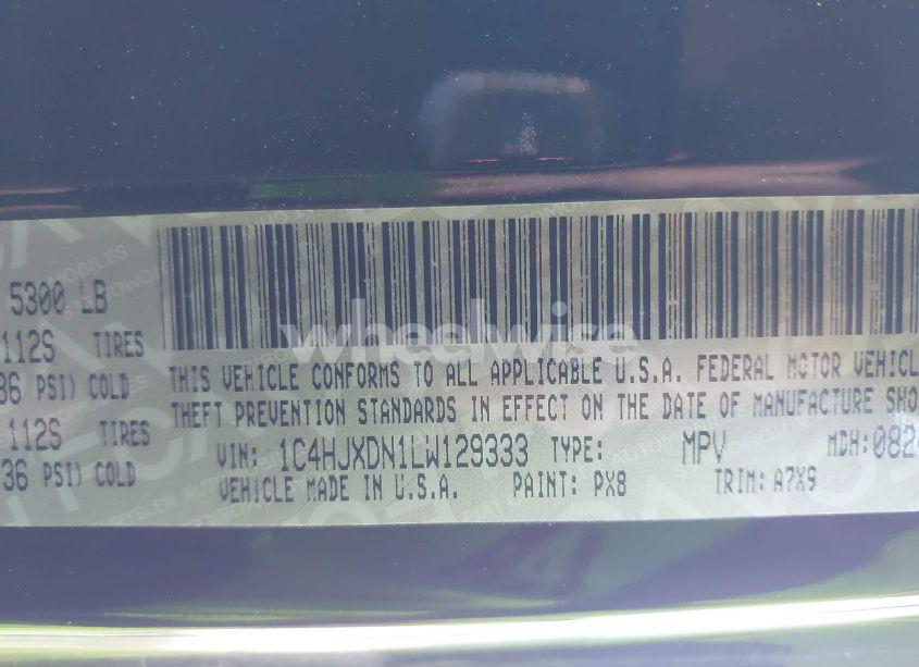 Photo 9 of 2020 Jeep Wrangler UNLIMITED SPORT S 4X4 (VIN 1C4HJXDN1LW129333)