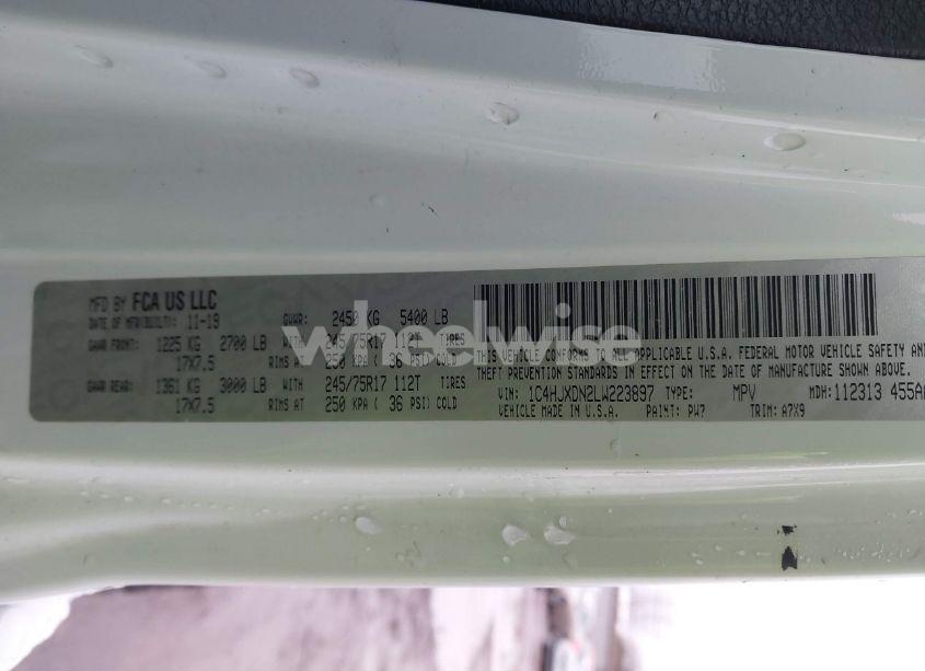 Photo 9 of 2020 Jeep Wrangler UNLIMITED SPORT S 4X4 (VIN 1C4HJXDN2LW223897)