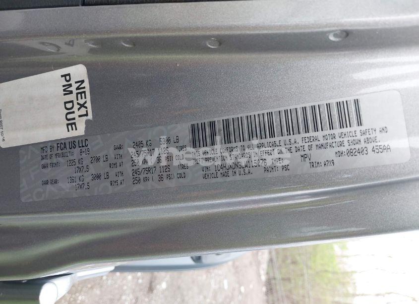 Photo 9 of 2020 Jeep Wrangler UNLIMITED SPORT S 4X4 (VIN 1C4HJXDN3LW115076)