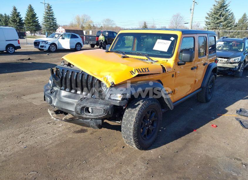 Photo 2 of 2021 Jeep Wrangler UNLIMITED WILLYS 4X4 (VIN 1C4HJXDN3MW650748)