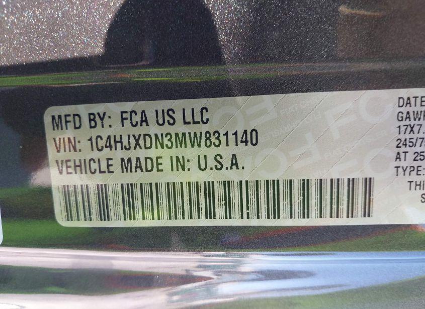 Photo 9 of 2021 Jeep Wrangler UNLIMITED SPORT S 4X4 (VIN 1C4HJXDN3MW831140)