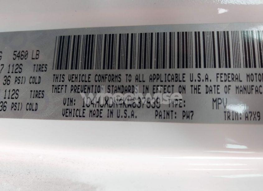 Photo 9 of 2019 Jeep Wrangler UNLIMITED SPORT S 4X4 (VIN 1C4HJXDN4KW637939)