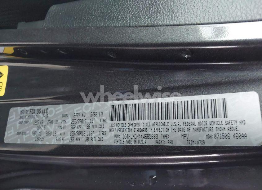 Photo 9 of 2019 Jeep Wrangler UNLIMITED SPORT ALTITUDE 4X4 (VIN 1C4HJXDN4KW685683)