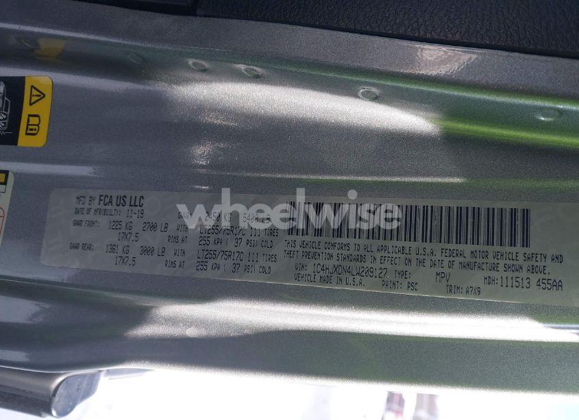 Photo 9 of 2020 Jeep Wrangler UNLIMITED WILLYS 4X4 (VIN 1C4HJXDN4LW209127)