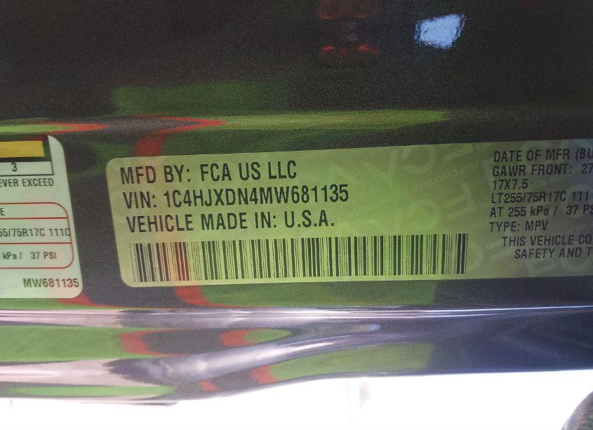 Photo 9 of 2021 Jeep Wrangler UNLIMITED WILLYS 4X4 (VIN 1C4HJXDN4MW681135)