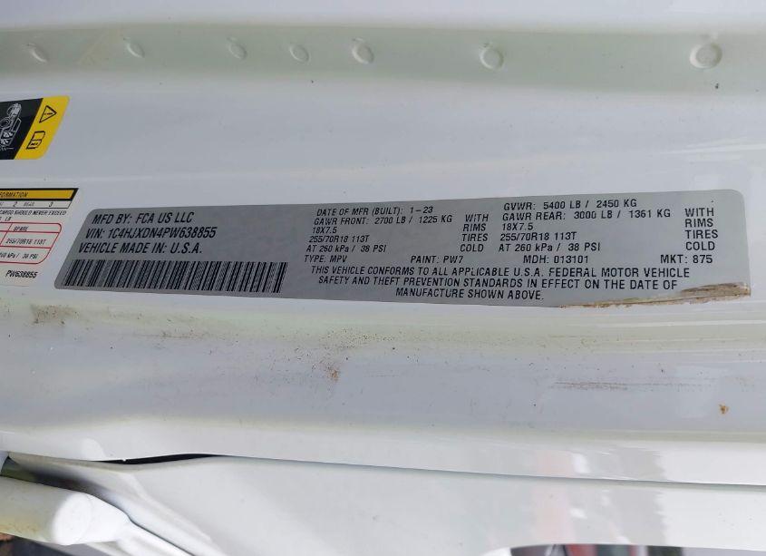 Photo 9 of 2023 Jeep Wrangler 4-DOOR SPORT ALTITUDE 4X4 (VIN 1C4HJXDN4PW638855)