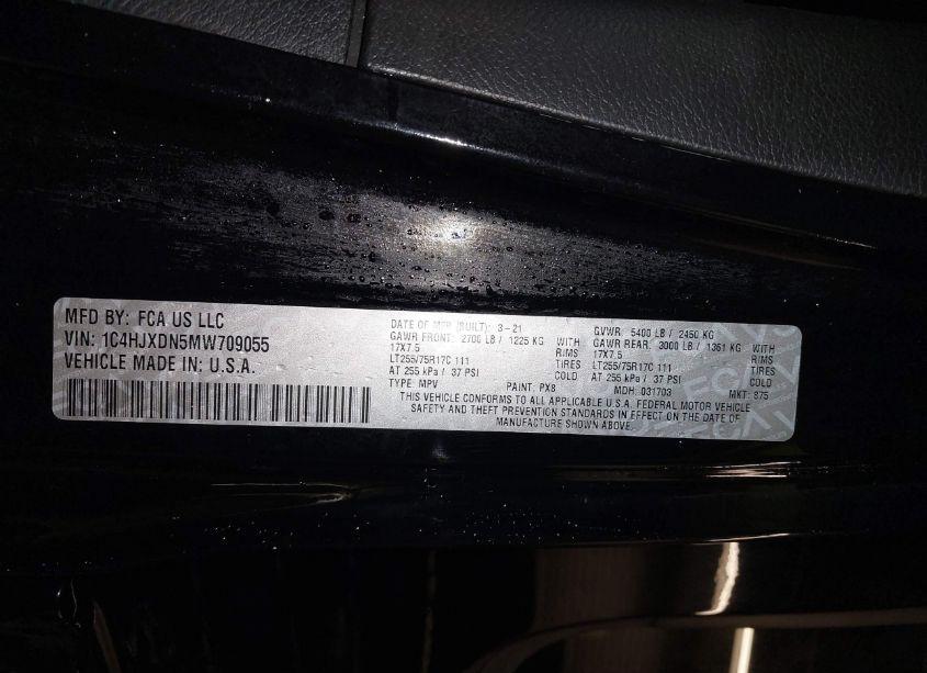 Photo 9 of 2021 Jeep Wrangler UNLIMITED WILLYS 4X4 (VIN 1C4HJXDN5MW709055)