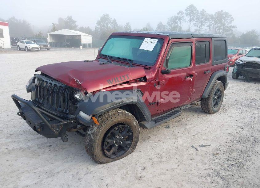 Photo 2 of 2021 Jeep Wrangler UNLIMITED WILLYS SPORT 4X4 (VIN 1C4HJXDN6MW815448)