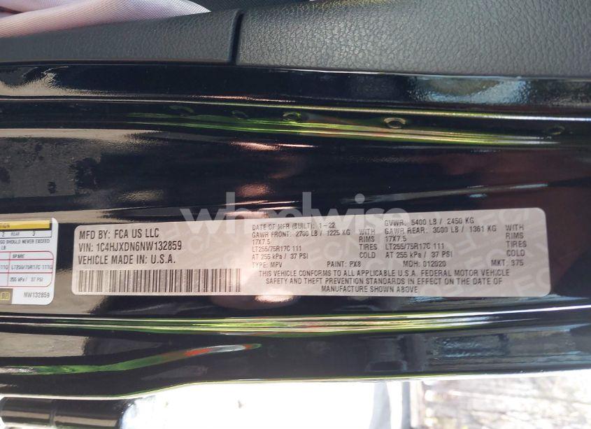 Photo 9 of 2022 Jeep Wrangler UNLIMITED WILLYS SPORT 4X4 (VIN 1C4HJXDN6NW132859)