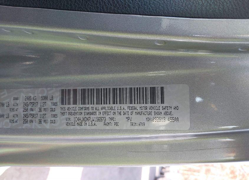 Photo 9 of 2020 Jeep Wrangler UNLIMITED SPORT S 4X4 (VIN 1C4HJXDN7LW156973)