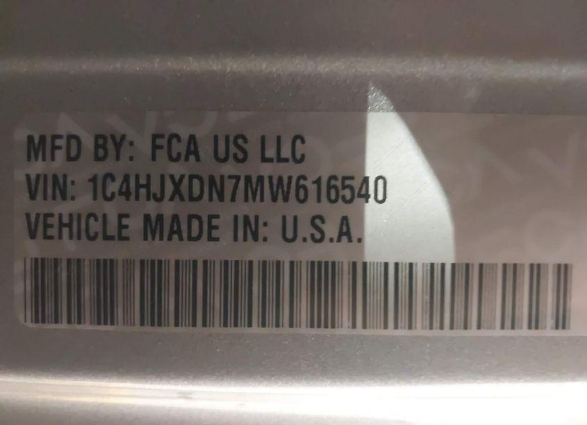 Photo 9 of 2021 Jeep Wrangler UNLIMITED SPORT S 4X4 (VIN 1C4HJXDN7MW616540)