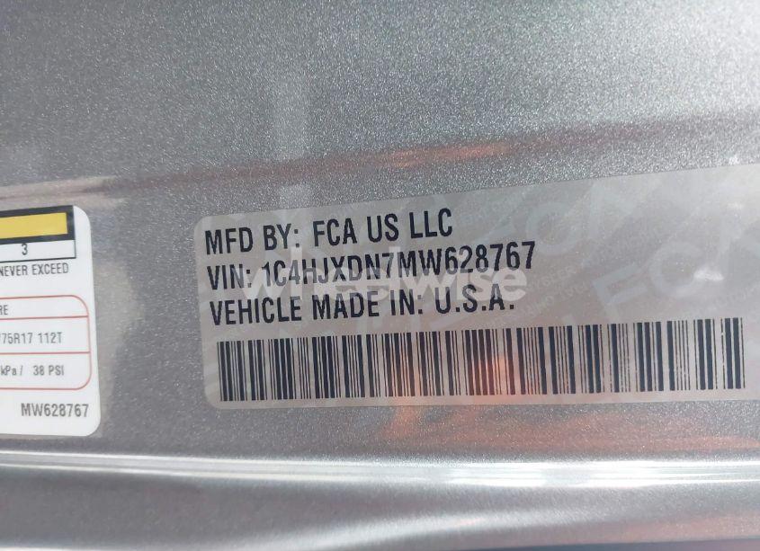 Photo 9 of 2021 Jeep Wrangler UNLIMITED FREEDOM 4X4 (VIN 1C4HJXDN7MW628767)