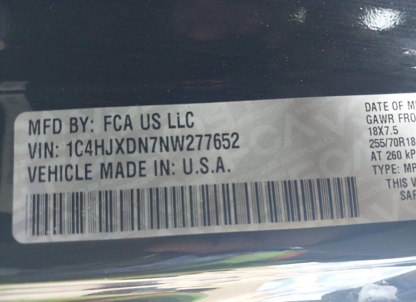 Photo 9 of 2022 Jeep Wrangler UNLIMITED SPORT ALTITUDE 4X4 (VIN 1C4HJXDN7NW277652)