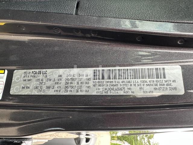 Photo 2 of 2018 JEEP WRANGLER UNLIMITED SPORT (VIN 1C4HJXDN8JW260675)