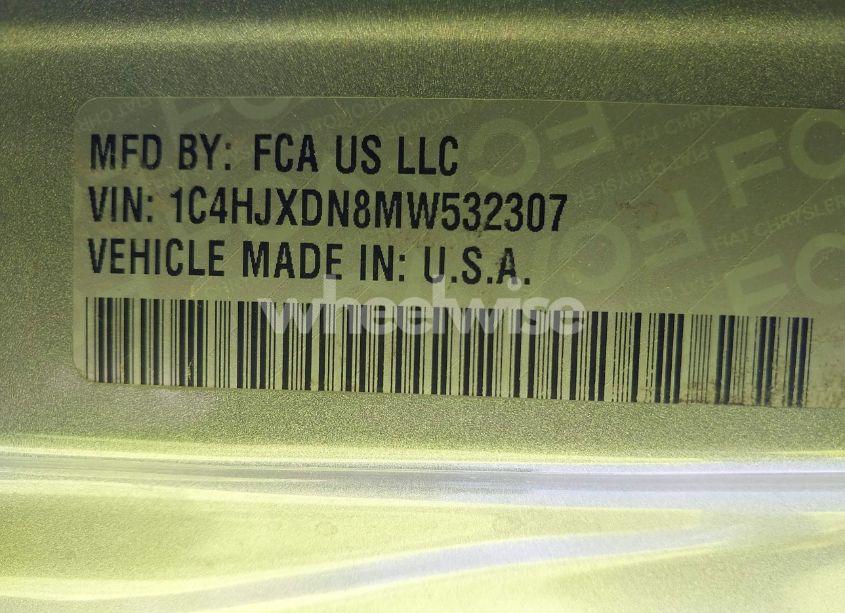 Photo 9 of 2021 Jeep Wrangler UNLIMITED SPORT S 4X4 (VIN 1C4HJXDN8MW532307)