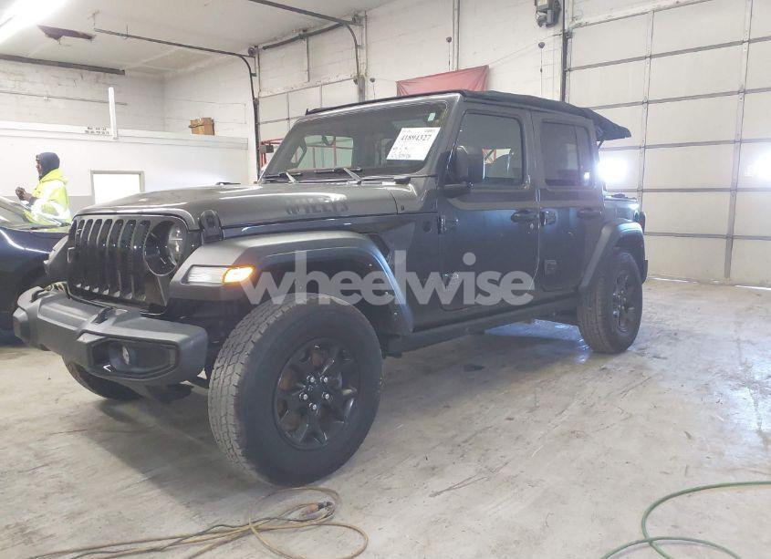 Photo 2 of 2021 Jeep Wrangler UNLIMITED WILLYS 4X4 (VIN 1C4HJXDN8MW744768)