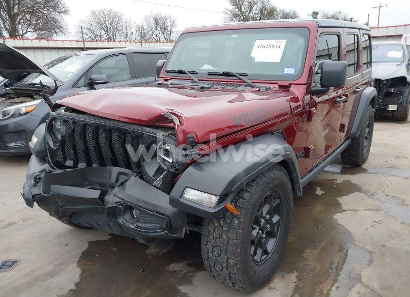 Photo 2 of 2021 Jeep Wrangler UNLIMITED WILLYS 4X4 (VIN 1C4HJXDN9MW777830)