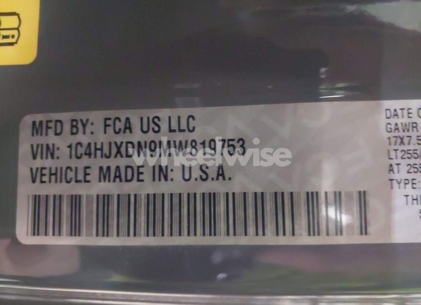 Photo 9 of 2021 Jeep Wrangler UNLIMITED WILLYS 4X4 (VIN 1C4HJXDN9MW819753)