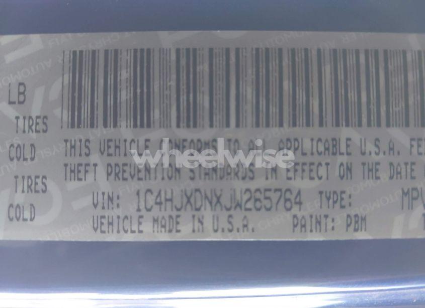 Photo 9 of 2018 Jeep Wrangler UNLIMITED SPORT 4X4 (VIN 1C4HJXDNXJW265764)