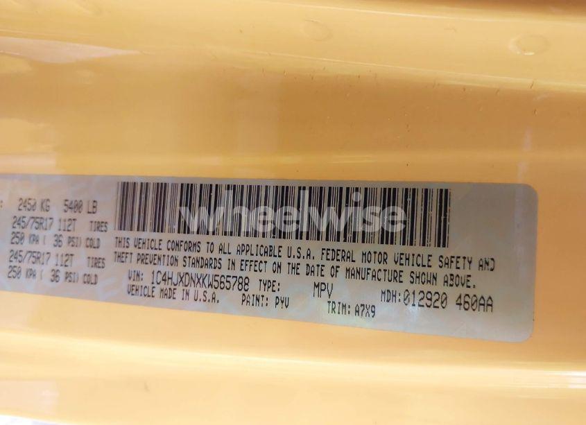 Photo 9 of 2019 Jeep Wrangler UNLIMITED SPORT S 4X4 (VIN 1C4HJXDNXKW565788)