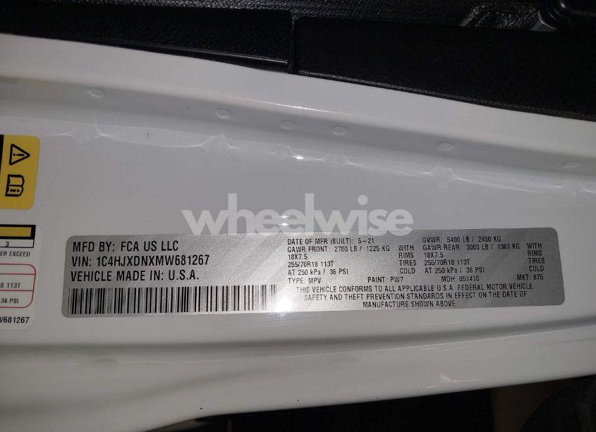 Photo 9 of 2021 Jeep Wrangler UNLIMITED 80TH ANNIVERSARY 4X4 (VIN 1C4HJXDNXMW681267)