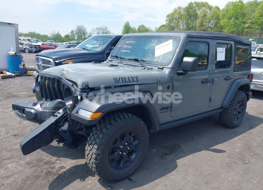 Photo 2 of 2021 Jeep Wrangler UNLIMITED WILLYS SPORT 4X4 (VIN 1C4HJXDNXMW815548)