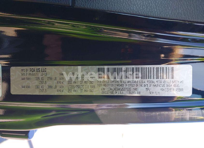 Photo 9 of 2019 Jeep Wrangler UNLIMITED MOAB 4X4 (VIN 1C4HJXEG0KW527535)