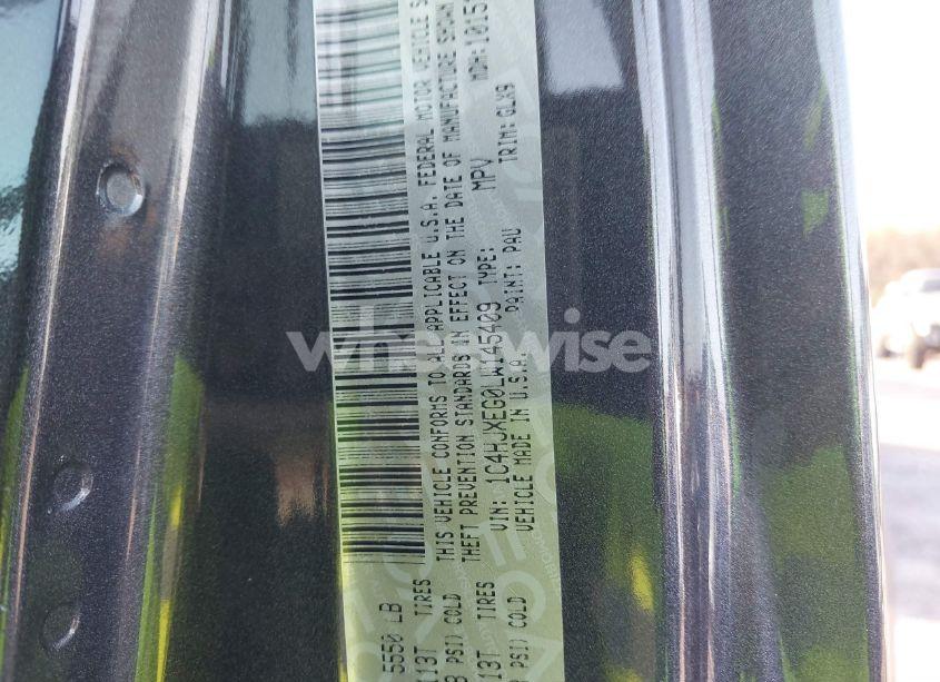 Photo 9 of 2020 Jeep Wrangler UNLIMITED SAHARA ALTITUDE 4X4 (VIN 1C4HJXEG0LW145409)