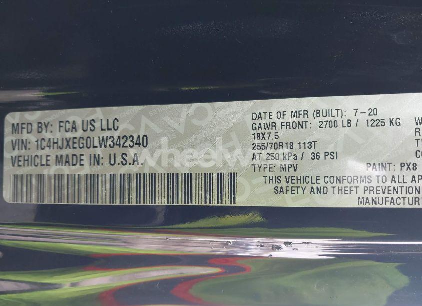 Photo 9 of 2020 Jeep Wrangler UNLIMITED SAHARA 4X4 (VIN 1C4HJXEG0LW342340)