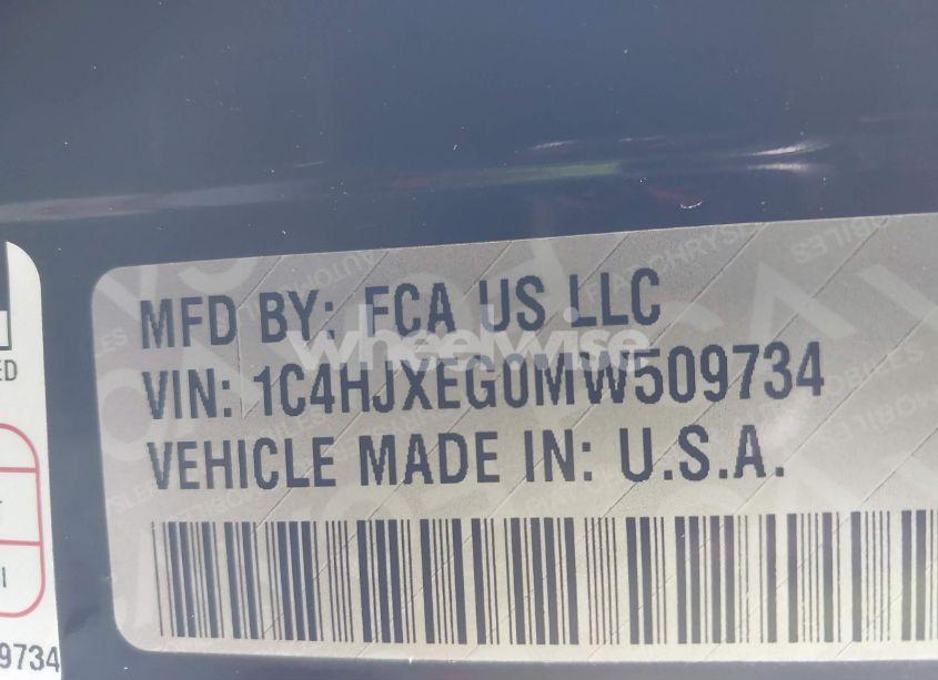 Photo 9 of 2021 Jeep Wrangler UNLIMITED SAHARA ALTITUDE 4X4 (VIN 1C4HJXEG0MW509734)