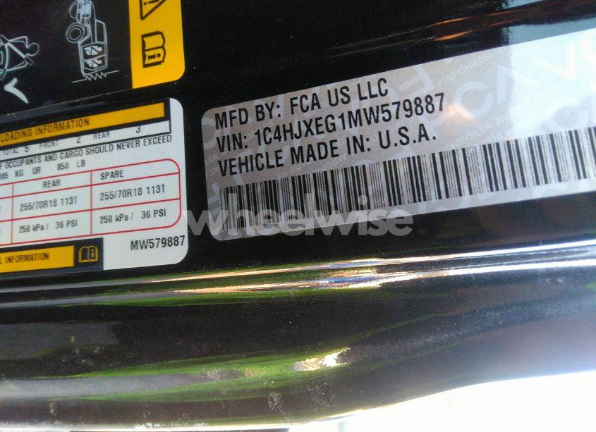 Photo 9 of 2021 Jeep Wrangler UNLIMITED SAHARA 4X4 (VIN 1C4HJXEG1MW579887)