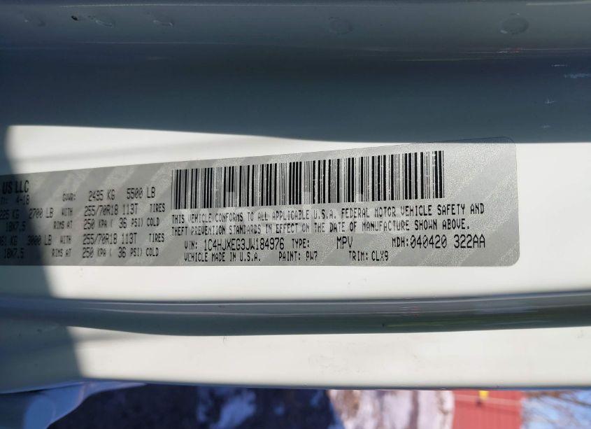 Photo 9 of 2018 Jeep Wrangler UNLIMITED SAHARA 4X4 (VIN 1C4HJXEG3JW184976)