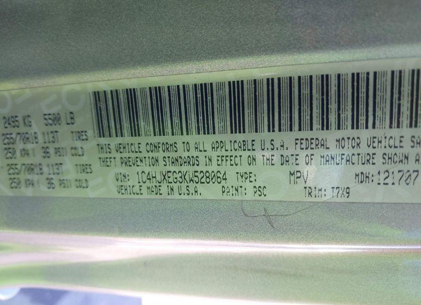 Photo 9 of 2019 Jeep Wrangler UNLIMITED SAHARA 4X4 (VIN 1C4HJXEG3KW528064)