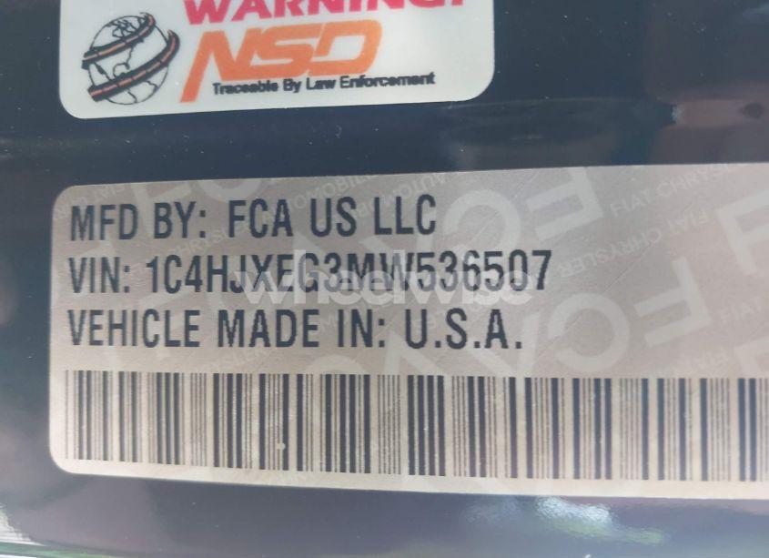 Photo 9 of 2021 Jeep Wrangler UNLIMITED SAHARA 4X4 (VIN 1C4HJXEG3MW536507)