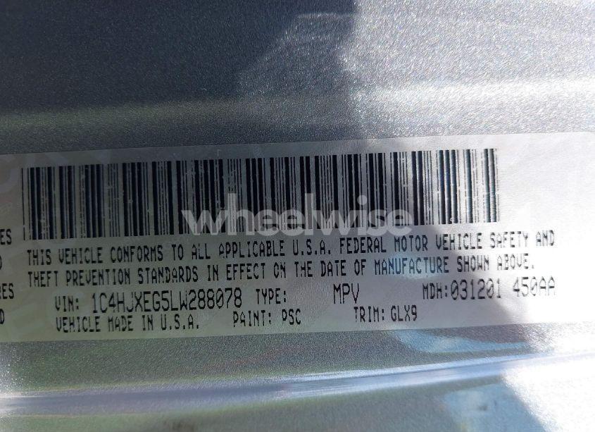 Photo 9 of 2020 Jeep Wrangler UNLIMITED SAHARA ALTITUDE 4X4 (VIN 1C4HJXEG5LW288078)