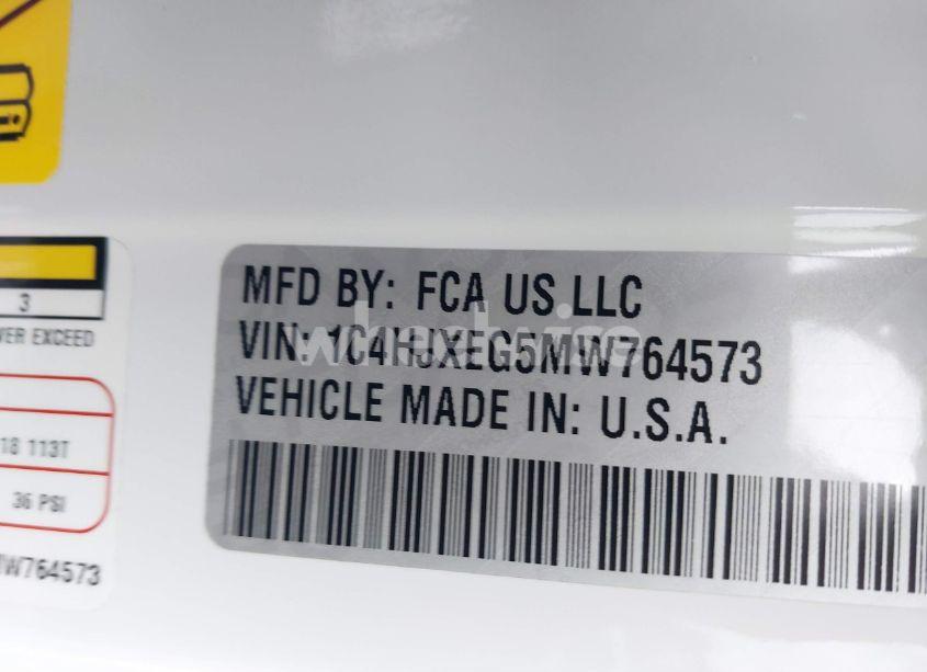 Photo 9 of 2021 Jeep Wrangler UNLIMITED SAHARA ALTITUDE 4X4 (VIN 1C4HJXEG5MW764573)